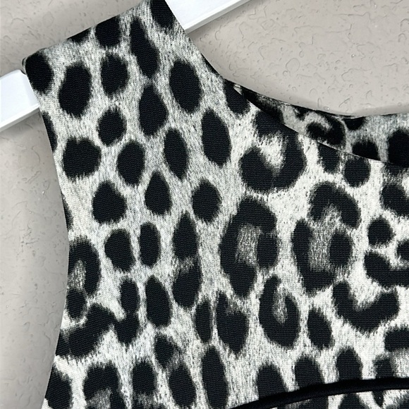 Michael Kors Leopard Print Sheath Dress Size Large - Picture 3 of 8
